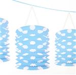 Guirnalda de Lámparas de papel cilindricas lunares celestes
